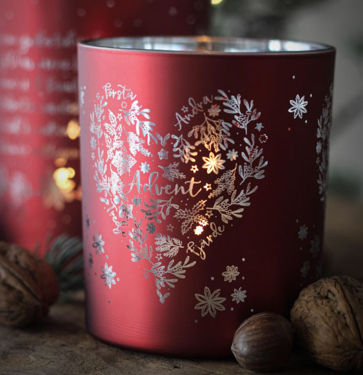 Ljuslykta Advent, från Majas lyktor säljs till förmån för Barncancerfonden